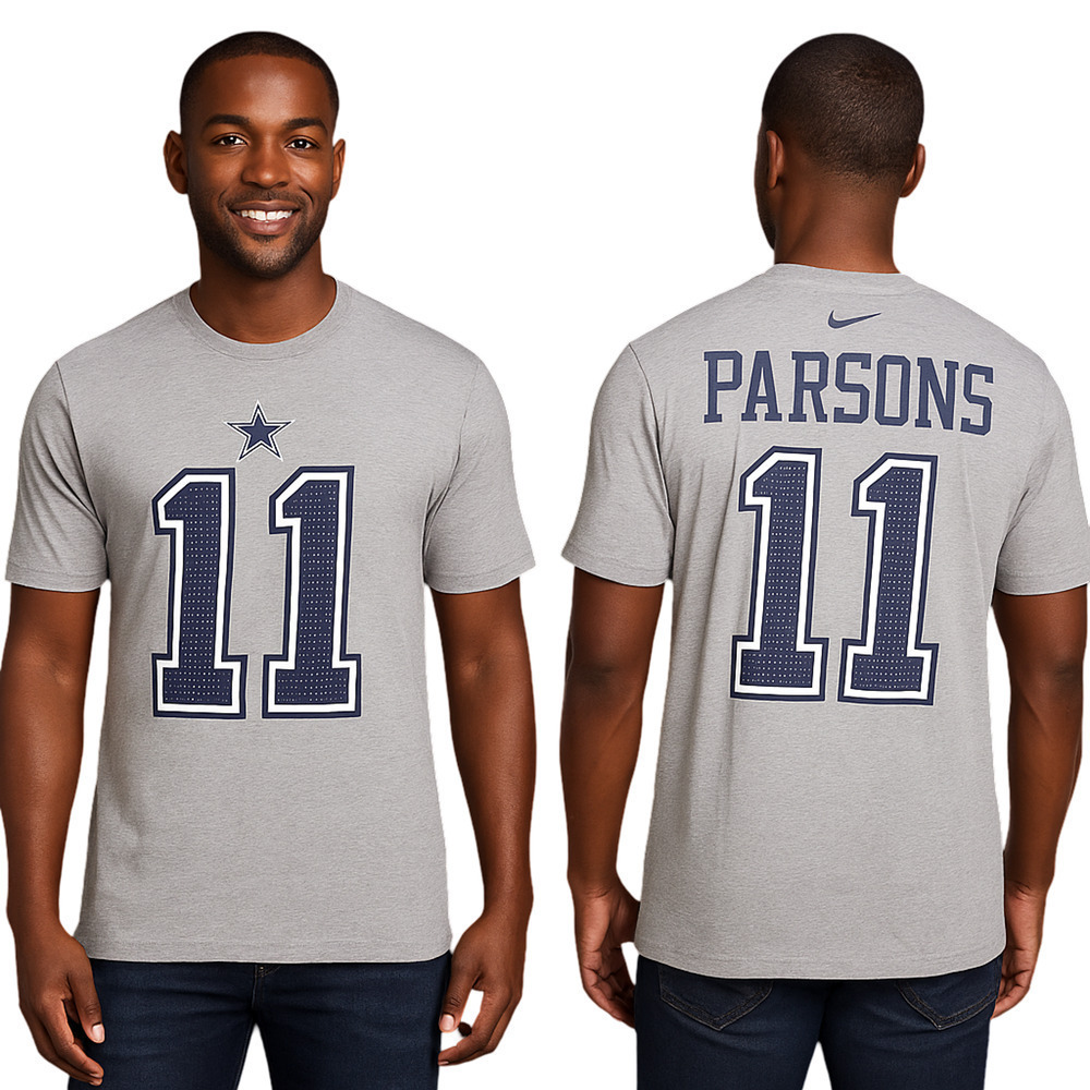 Nike Men’s Dallas Cowboys Micah Parsons #11 Gray T-Shirt Size Medium New